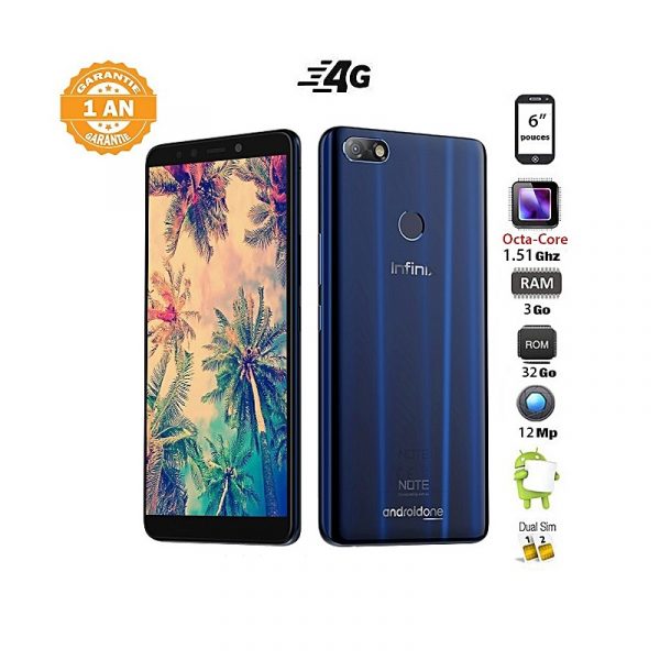 Infinix Note 5 - 6" - 4G/Dual SIM - 32Go – 3Go - Android – Bleu