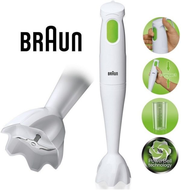 Pied mixeur BRAUN MIXEUR PLONGEANT 700W BLANC/VERT – MQ100 SOUP – ALGERIADEALS