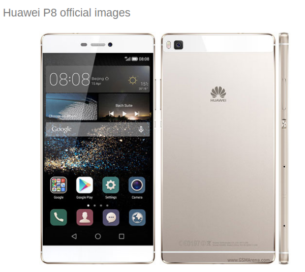 Huawei P8 2015 Fiche technique et prix
