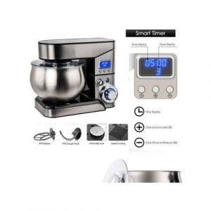 Pétrin Multifonctions 5 L  Puissance 1000 W  6 Vitesses  Afficheur Lcd MS SM103-5  MultiSmart